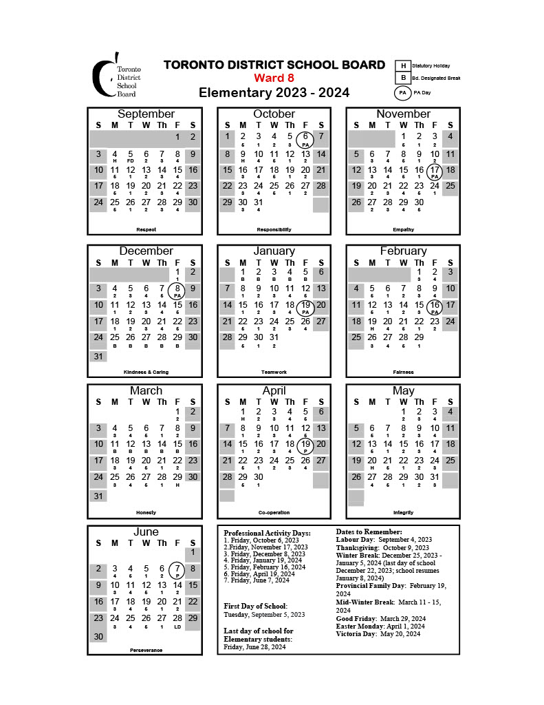 March Break 2024 Tdsb Calendar Year Peggi Birgitta